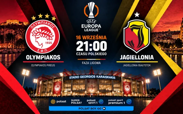 Olympiakos — Jagiellonia: gdzie oglądać online mecz LE