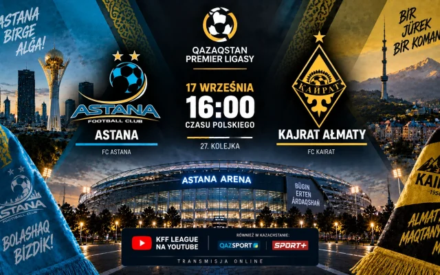 Astana — Kajrat Ałmaty: gdzie oglądać online mecz mistrzostw